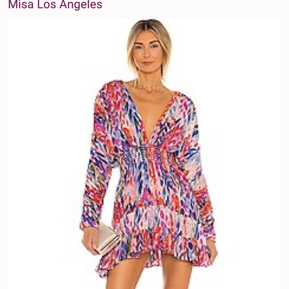 Misa Los Angeles Chiara limited EditionMulticolor Patterned Dress - Picture 1 of 3